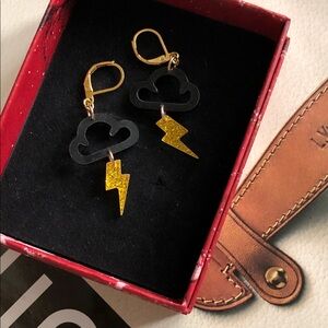 Thunder Storm Dangle Earrings Hand Made by Me